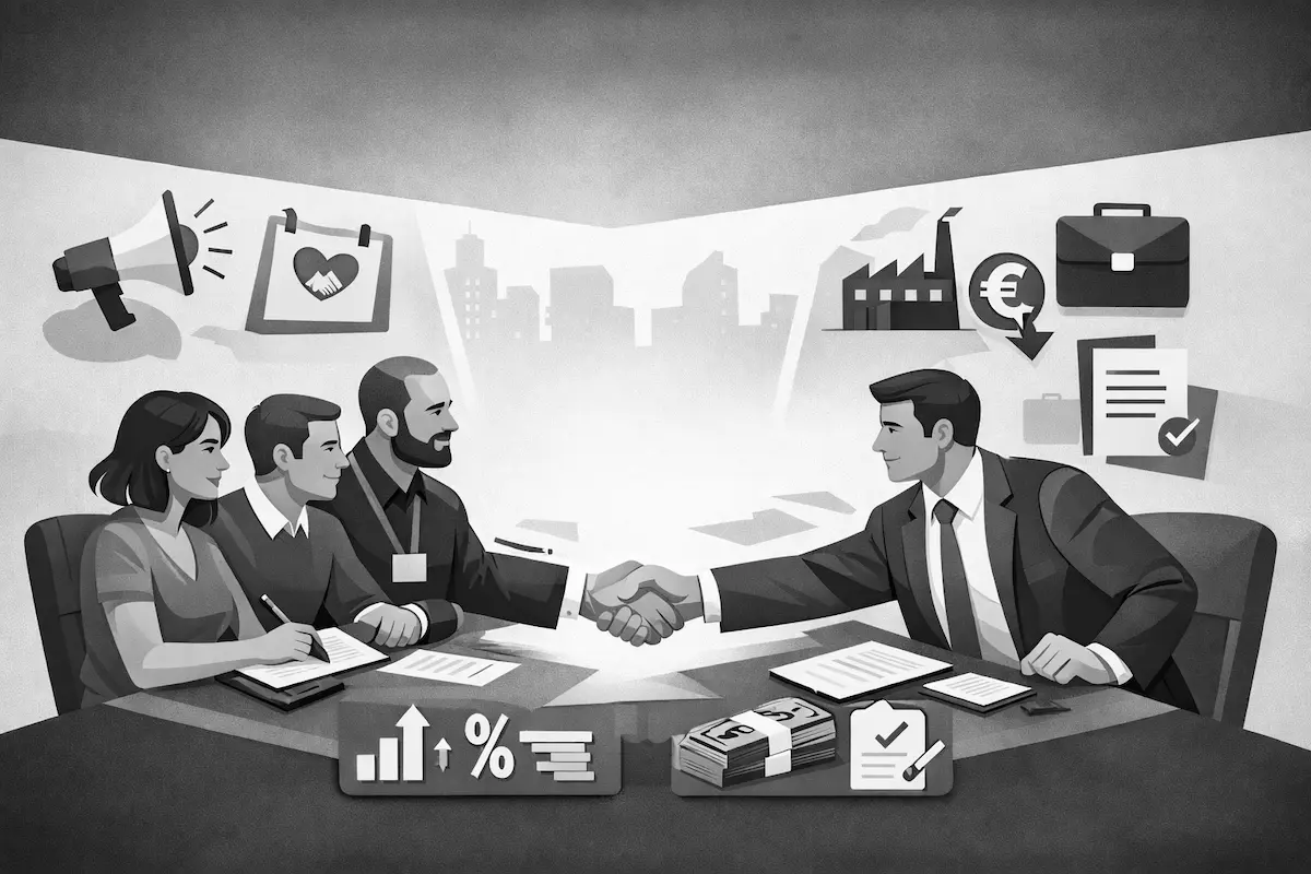 Réunion de CSE : négociation structurée entre direction et représentants du personnel